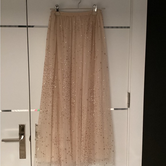 Victoria's Secret Dresses & Skirts - Victoria's Secret Nude Sequined Tulle Maxi Skirt